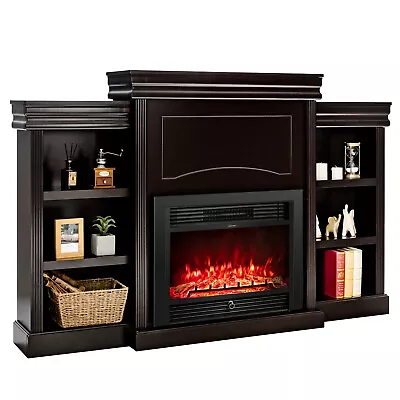 70  Modern Fireplace TV Stand Media With 28.5  750W/1500W Electric Fireplace • $389.99