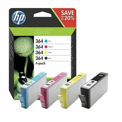 Genuine HP 364 Black Cyan Magenta Yellow  Multipack Ink Cartridges • £39.95