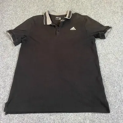 £13.18 • Buy Adidas Sport Essentials Polo Shirt Adult Size Large L Plain Black Casual