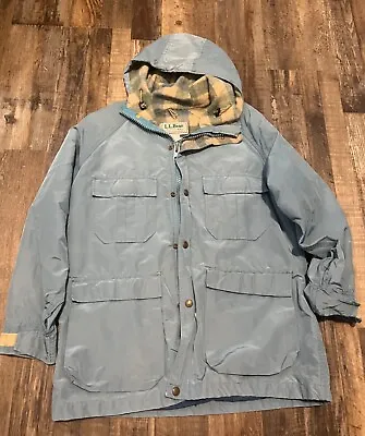 SMALL L.L. Bean Coat Vintage 80’s Jacket Wool Lined Baxter State Parks Parka • $20