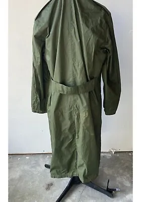 Vintage 50s/60s Us Army Military Green Belted Trench Coat Size Xl • $40