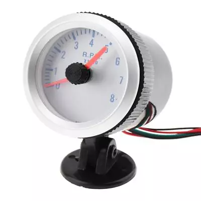 2  Tachometer 52mm Tacho Gauge 0-8000 RPM With Holder Cup & Blue Light 12 V • $13.22