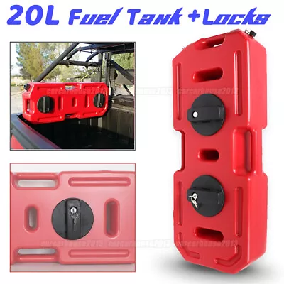 20L Can Gas Fuel Tank Petrol Backup Storage + LOCK Car Motorcycle ATV UTV Truck • $117.99