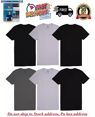 Fruit Of The Loom 6-Pack Pocket Tee Men's T-Shirt Soft And Breathable Assorted • $26.97