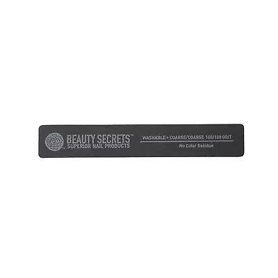 Beauty Secrets Black Rectangular Cushion Nail File 100/100 Grit Two-Sided • $4.84