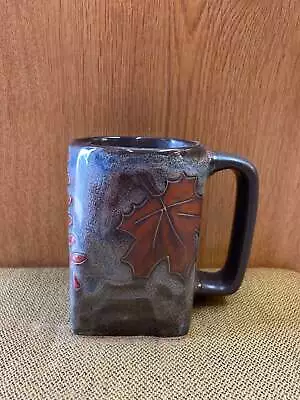 Leaves Mara Pottery Mug In Lead Free Stoneware Pottery 12oz; 511H5 • $22.95