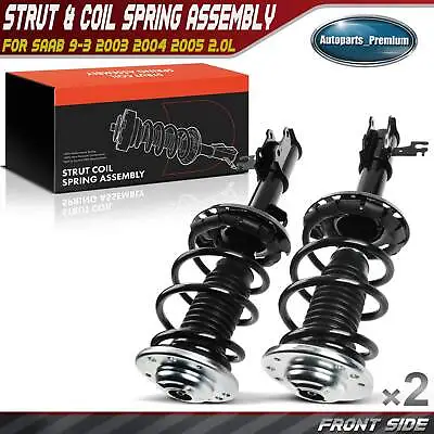 2x Front Strut Shock & Coil Spring Assembly For Saab 9-3 2003 2004 2005 L4 2.0L • $178.99