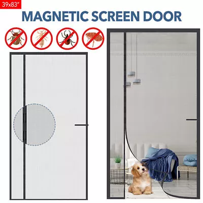 UK Magic Curtain Door Mesh Magnetic Fastening Mosquito Fly Bug Insect Net Screen • £10.98