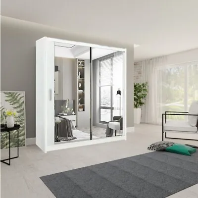 Milan Modern 2 And 3 Sliding Door Wardrobe  In 6 Sizes And 4 Colors • £294