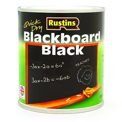 Blackboard Black Paint Quick Dry Rustins  1 Litre Creates Chalkboard Any Surface • £17.27