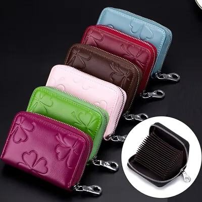 Women Mini Wallet Leather Credit Card Holder RFID Blocking Zipper Pocket Bag US • $9.99