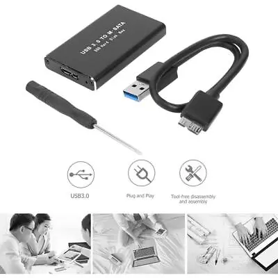 Mini USB 3.0 To MSATA Adapter Hard Disk Case External Hard Drive SSD Enclosure • $9.49