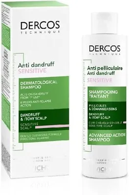 Vichy Dercos Anti-Dandruff Sensitive Scalp Shampoo 200ml • $24.99