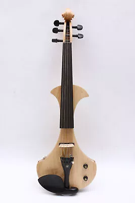 Advanced 5 String 4/4 Electric Violin Silent Solid Wood Clear Paint #EV24 • $423.19