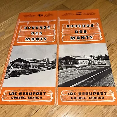 1950's L'AUBERGE DES MONTS Ski Resort Lac-Beauport QUEBEC CANADA Brochure • $14.95