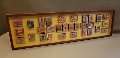 Antique 1920s 1930s Safety Matchboxes In Shadowbox Frame *Collection Of 30* • $195