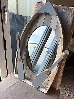 Mirror Nautical Boat Theme Removable Mirror Insert Height 24” Width 14” • £14.99