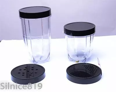 Magic Bullet Short And Tall Cup With Lids And Strainer New • $21.99