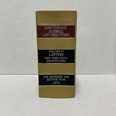 Martindale Hubbell Law Directory 1976 Vol 4 LAWYERS New York - Pennsylvania • $14.99
