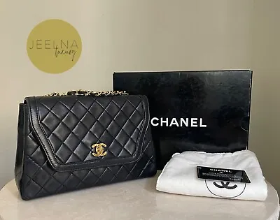CHANEL Vintage Black Limited Edition TRAPEZOID Flap Bag 24k GHW *ULTRA RARE* • $3999