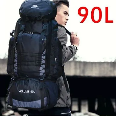 90L 80L Travel Bag Camping Backpack Hiking Bags Mountaineering Large Capacity • $61.96