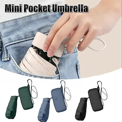 Mini Pocket Umbrella Anti-UV Sun/Rain Windproof 6 Folding Ultra Light Umbrella • $23.99