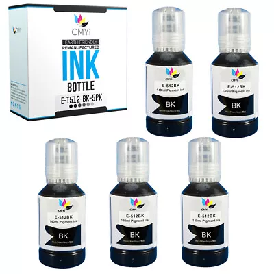 5 PK Replacement For Epson 512 Ink Bottles Fits Expression Premium ET 7700 7750 • $25.29