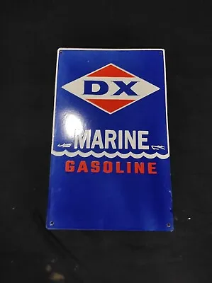 Porcelain DX  Marine Gasoline Enamel Metal Sign Size 24  X 15  Inches • $99.99