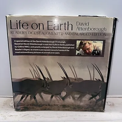 Vintage David Attenborough Book Life On Earth Hardback Dust Jacket 1980 Readers • £22.42