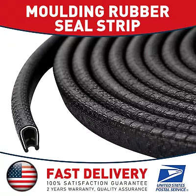 20FEET U-Channel Edge TrimRubber U Weather StrippingBlack Edge TrimCrashproof • $10.99