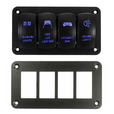 4-Gang Boat Marine Switch Panel Metal Holder Dash Board LED Rocker Blank Switch • $8.98