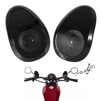 2Pcs Motorcycle Stereo Speakers Audio System Black FM Radio Bluetooth LED Audio • $39.99