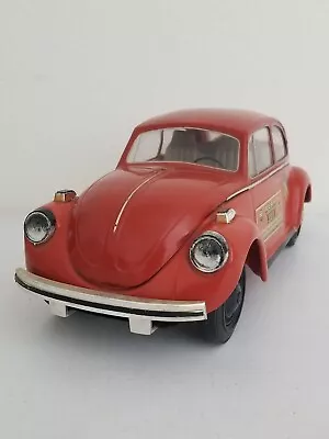 Vintage 1973 Volkswagen Beetle Bug Decanter Red Jim Beam Collectible 4/5 Qt • $69.99
