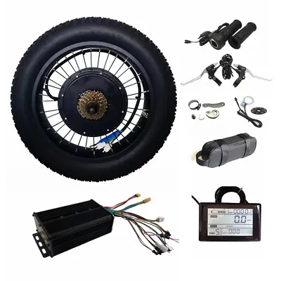 Ebike 48V 1500W 20  Fat Tire Rear Wheel Conversion Kit Hub Motor With Sw900 LCD • $364