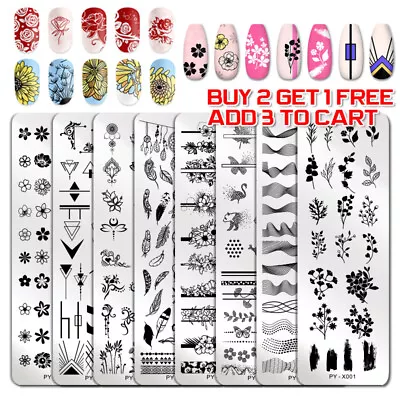 Nail Art Stamp Template Image Polish Stamping Plate Manicure Stencil Design AU • $3.99