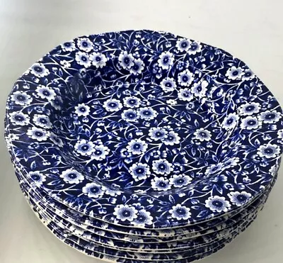 7. Crownford Staffordshire Calico 7.5 Inch Rimmed Soup Bowl • $59.95