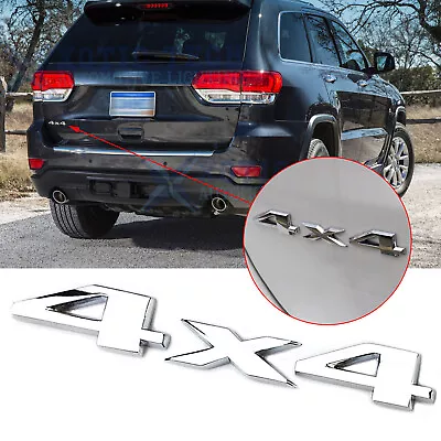 1pc 4x4 Silver Aluminum 3D Badge Decal Sticker Emblem For JEEP GRAND CHEROKEE WJ • $9.97