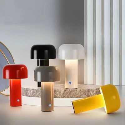 £17.83 • Buy Mushroom Table Lamp Rechargeable Bedroom Bedside USB Desk Touch Night Light