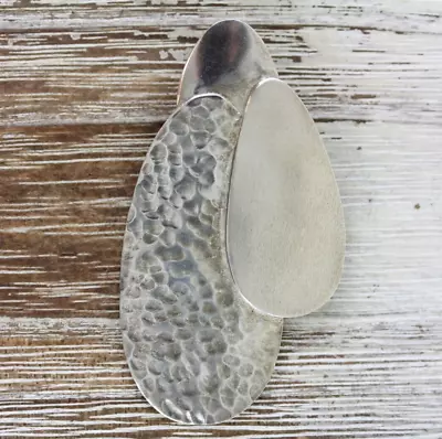 Vintage Hammered Handmade Sterling Silver 925 Pendant Southwest Retro • $68