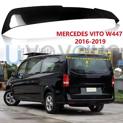 FOR MERCEDES VITO W447 REAR TAILGATE ROOF SPOILER WING STYLE 2016-2019 Gloss BLK • £49.99