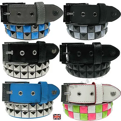 New Mens Womens High Quality Pyramid Studded Removable Buckle Belt 40mm • £14.99