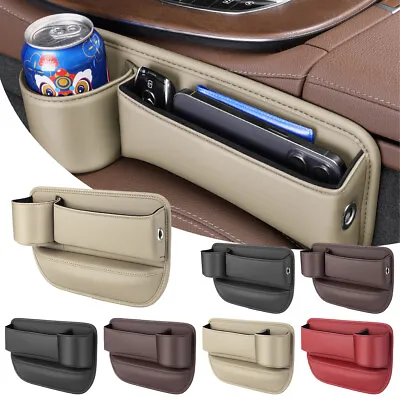 Car Left Right Side Seat Gap Filler Phone Holder Storage Box Organizer Bag US++ • $20.25