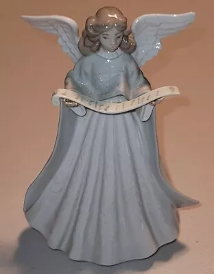 Vintage Retired Lladro #5719 Angel Tree Topper Navidad Cantante Blue Figurine • $34.99