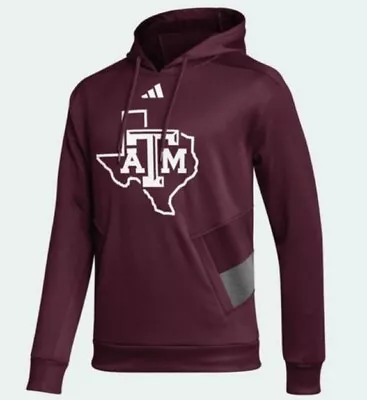 Adidas Size L Texas A&M Aggies Men’s Hoodie Sweatshirt NCAA College Large Maroon • $34.99