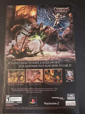 CHAMPIONS OF NORRATH Realms Of EverQuest PS2 ~ Comic Page PRINT AD 2003 • £14.20