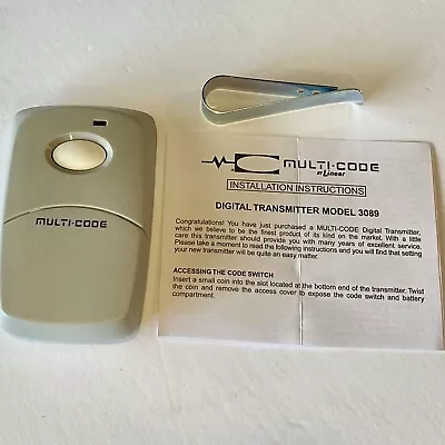 MultiCode 3089 Garage Door Opener Gate Car Remote Transmitter 1090 By Linear NEW • $13.13