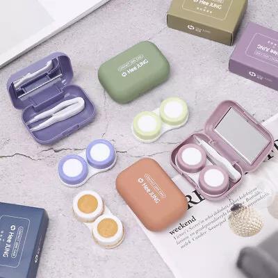 £3.38 • Buy Paint Contact Lens Case Mirror Contact Lenses Box Eyes Contact Lens Container