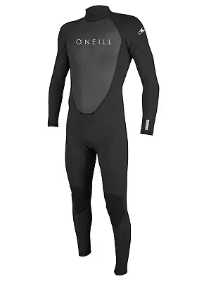 $125 • Buy O'Neill Men's Reactor II 3/2mm Back Zip Full Wetsuit Large Black/Black