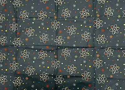 RPNC25d Atom Chemistry Physics Science Math Elements Nucleus Cotton Quilt Fabric • $4.97