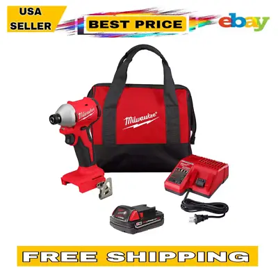 Milwaukee M18 18V Compact Brushless Impact Driver Kit • $178.20